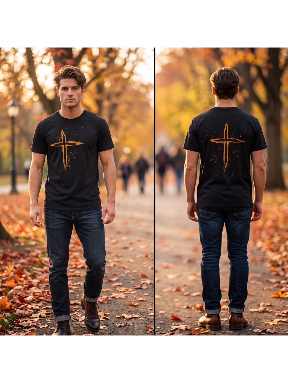 T-Shirt with Airbrushed Artwork “Faith Tee” New SZ Lg
